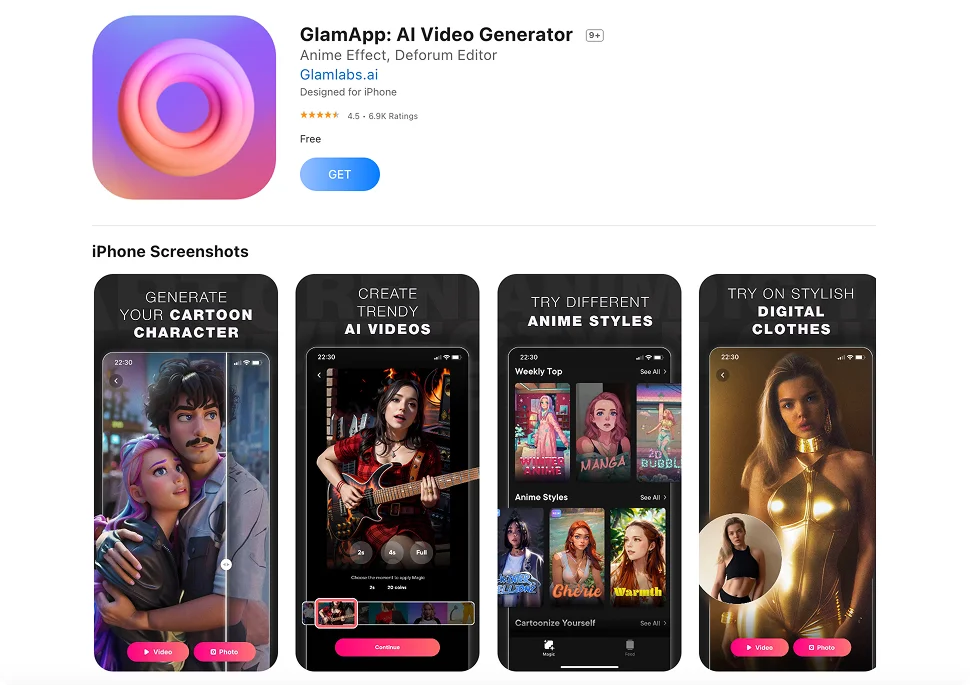 Glam AI on the App Store