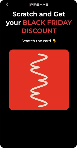 useful friction in web funnel — scratch card reveal, step 1