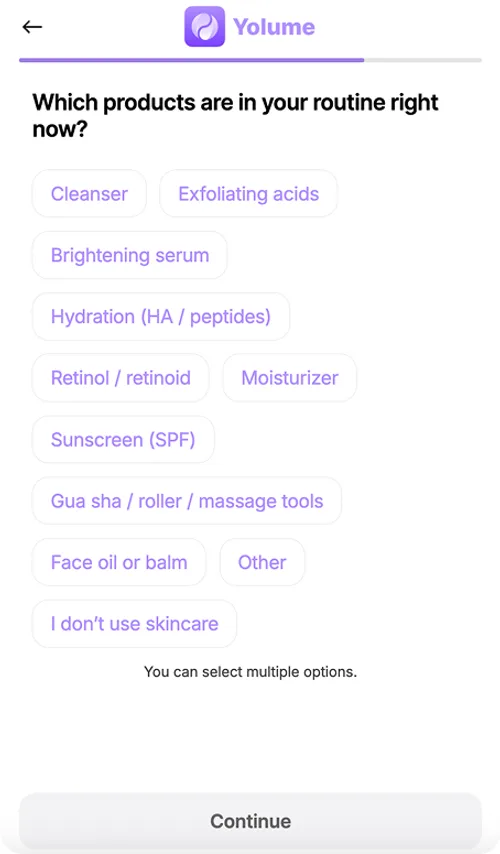 Yolume web2app funnel — screen 5