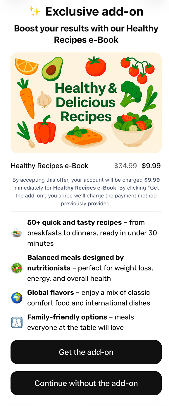 One-click upsell